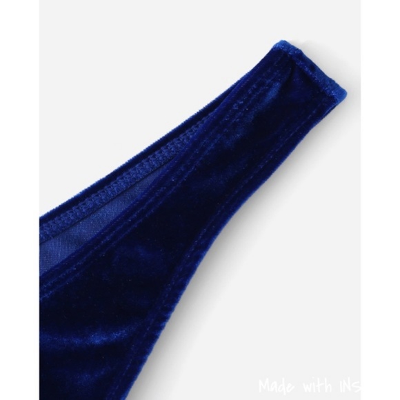 SOLD...SOLD...Blue Velvet High Leg Bikini Size S - Picture 5 of 6